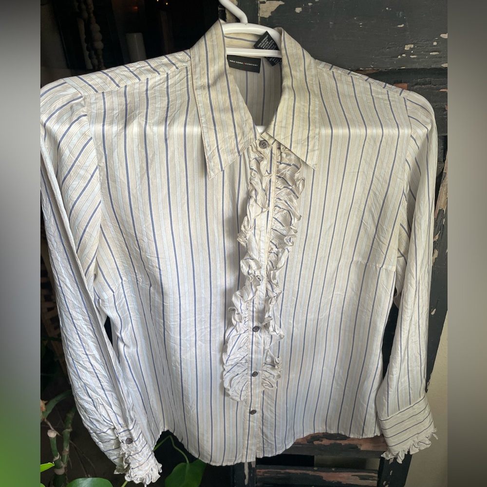 Washable Silk Blouse with Ruffles large